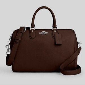 Coach Rowan Large Satchel Bag Dark Brown